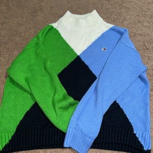 Tommy Hilfiger color block knit sweater